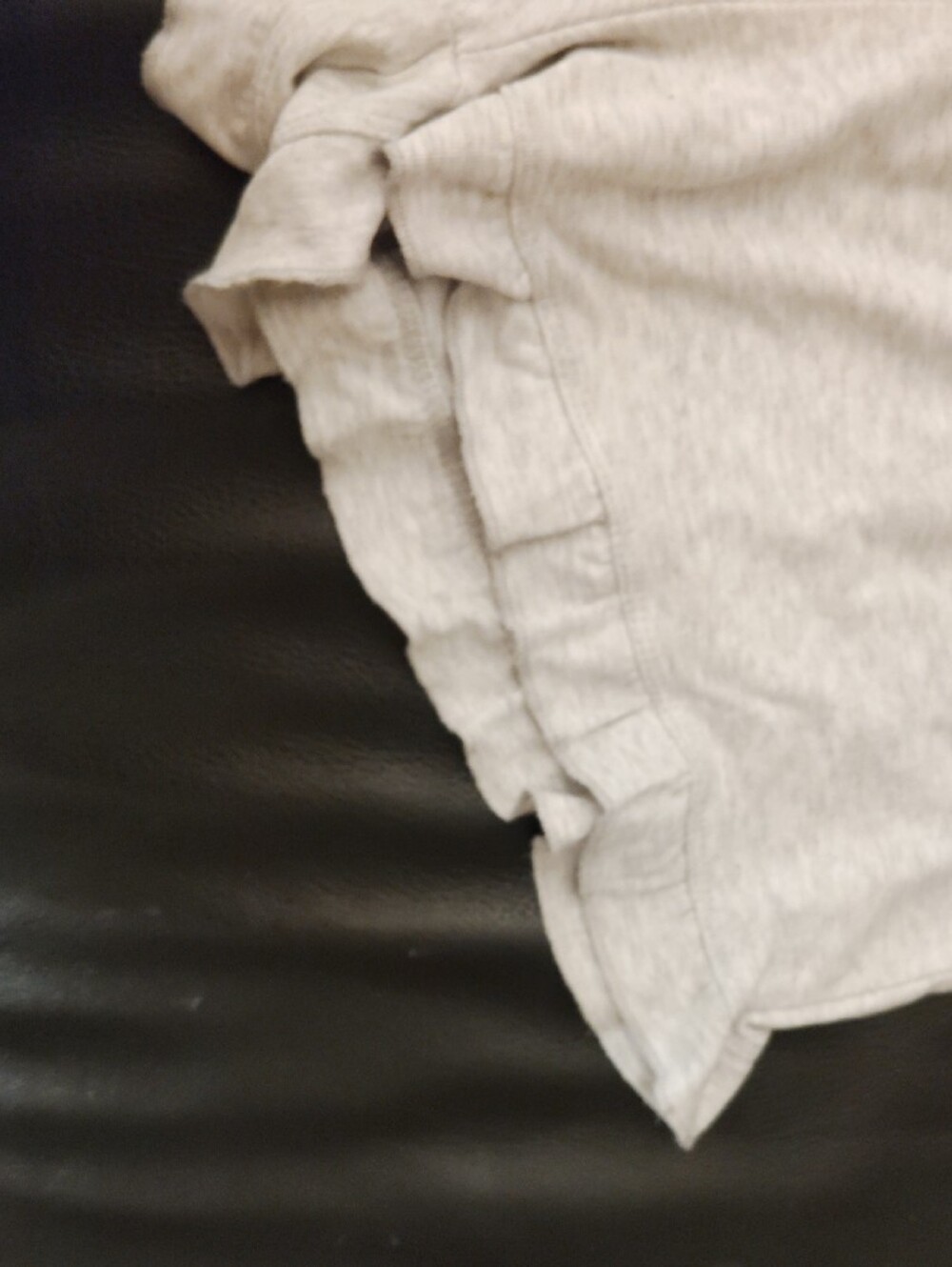 Gray Shorts With Ruffle Bottom - Picture 2 of 7